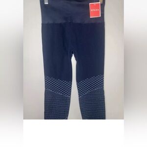 Women SZ M Spanx Blue Leggings High Rise Activewear Gym Training Running NWT $68